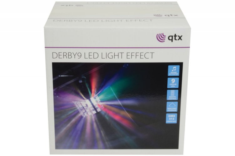 QTX DERBY9 LED paprskový efekt, 9x 3W LED, DMX