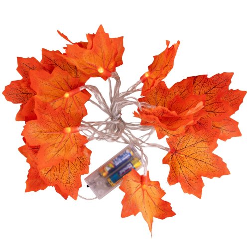 Světelný LED řetěz s listy