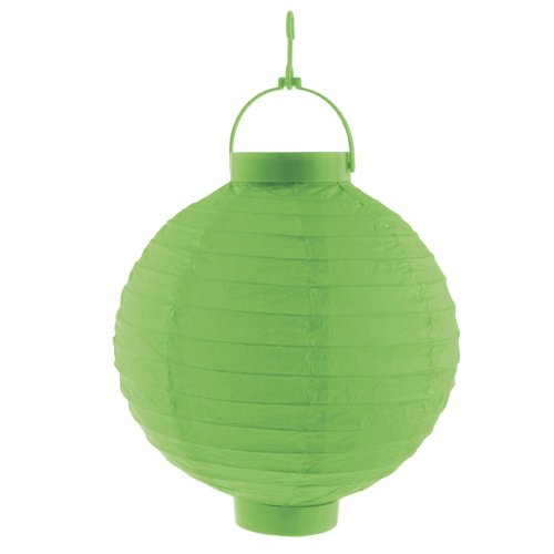 Lampion se světlem 20 cm, zelená