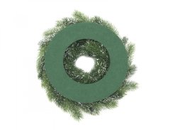 Věnec jedlový, zasněžený, PE, 45 cm