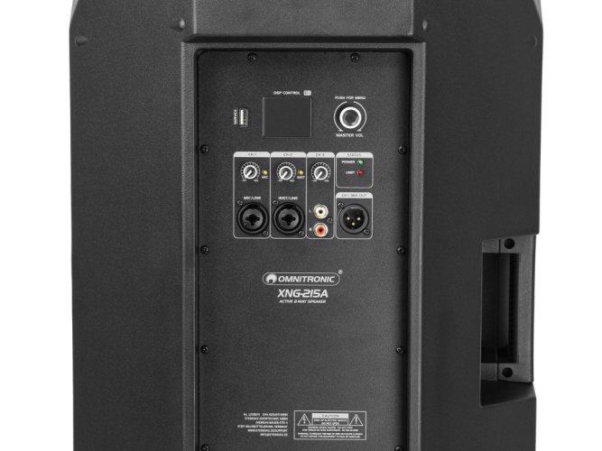 Omnitronic XNG-215A, aktivní 15" reprobox, DSP/BT/TWS, 400W