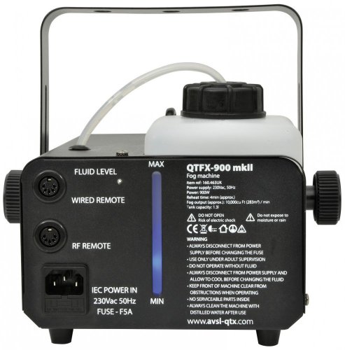 QTX QTFX-900 MKII, výrobník mlhy s dálkovým ovladačem 900W