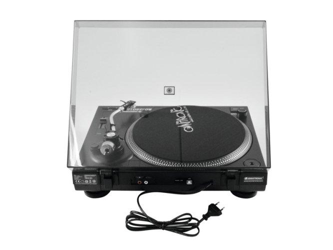 Omnitronic BD-1390 USB, gramofon s řemínkovým pohonem, černý