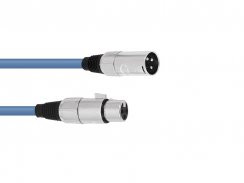 Kabel MC-50 XLR samec - XLR samice, modrý, 5m