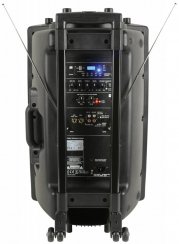 QTX QR15PABT, mobilní 15" zvukový systém MP3/BT/SD/USB/2x VHF