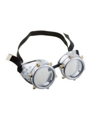 Steampunk brýle, stříbrné Steampunk brýle, stříbrné