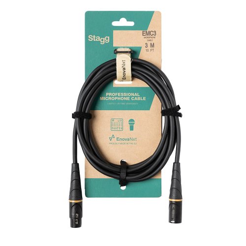 Stagg EMC3, mikrofonní kabel XLR/XLR, 3m