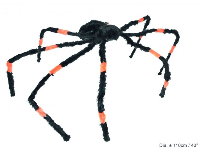 Halloween velký pruhovaný pavouk