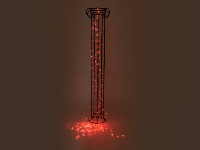 Eurolite 360 LED Cascade, světelný řetěz, teplá červená, 3 m