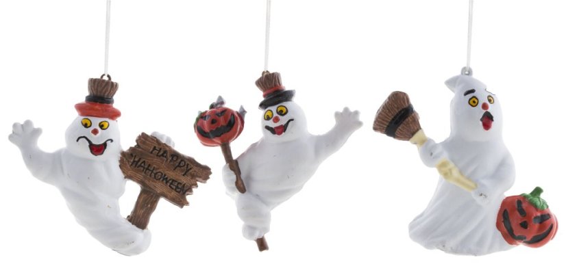 Halloween náhrdelník s třemi duchy