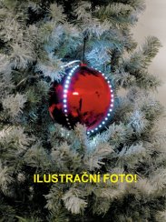 Sněhové LED koule, 15 cm, červená, 1 ks - použito (83501243)