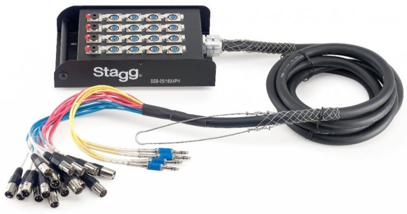 Stagg SSB-05/16X4PH, multicore kabel se stageboxem, 5 m