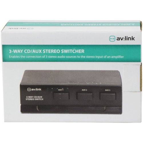 AV:link AD-AUD31, 3-kanálový stereo přepínač audio signálu