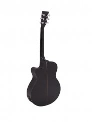 Dimavery AW-400, kytara elektroakustická typu Folk, černá