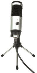 Citronic CU-POD2, USB mikrofon se stolním stojanem, stříbrný