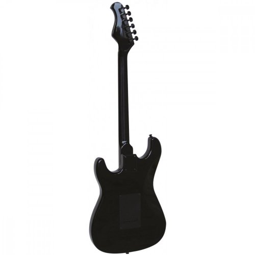 Dimavery ST-203, elektrická kytara, černá gothic