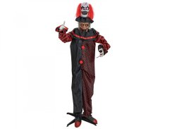 Halloween postava klauna, pohyblivá, 180 cm