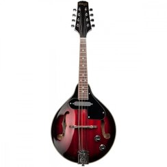 Stagg M50 E, elektroakustická bluegrassová mandolína, redburst Stagg M50 E, elektroakustická bluegrassová mandolína, redburst