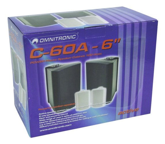 Omnitronic C-60A, aktivní 6,5" reproboxy 60W, černé, cena/pár