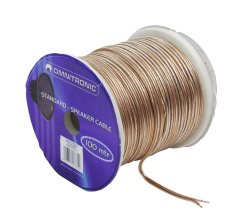Kabel reproduktorový, 2x 1,5qmm, transparentní, cena / m