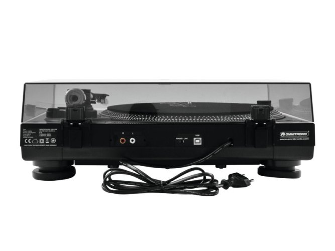 Omnitronic BD-1390, gramofon s řemínkovým pohonem-USB černý