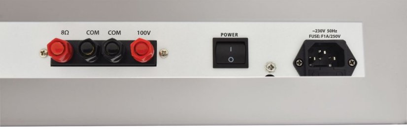 Adastra SA 240, nástěnný 100V zesilovač s UHF mikrofonem a přehrávačem médií