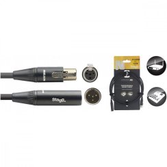 Stagg NAC1.5MX4FMX4MR, linkový kabel mini XLR 4-pin samec/mini XLR 4-pin samice, 1,5m