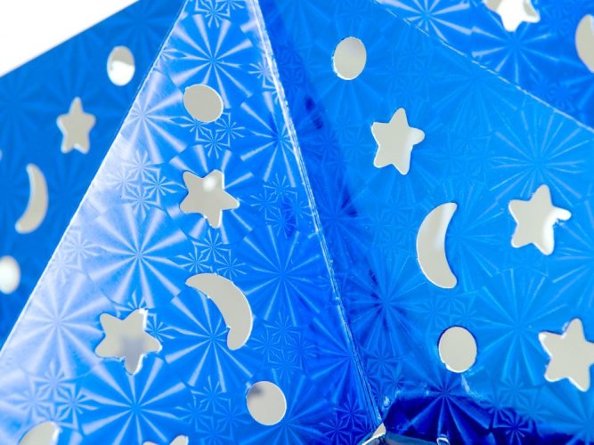 Europalms papírová hvězda, modrá, 50 cm