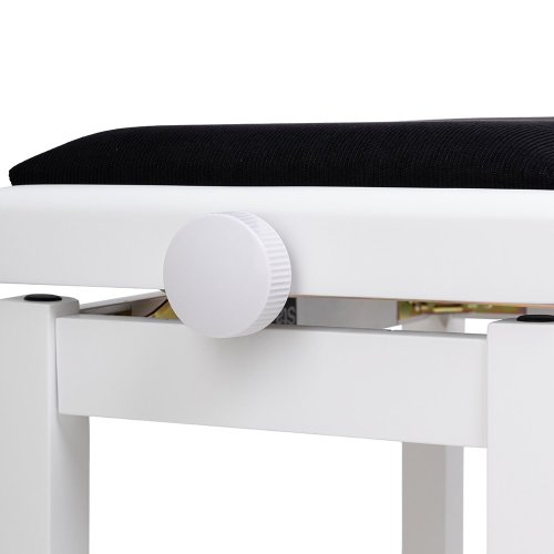 Stagg PB06G WHM VBK, stolička ke klavíru, bílá matná, sametový sedák