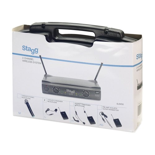 Stagg SUW 50 LL FH, 2-kanálový bezdrátový mikrofonní set 864.2 MHz / 864.7 MHz
