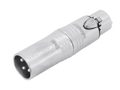 Redukce Neutrik NA3M5F, XLR 3-pólová zástrčka - XLR 5-pólová zásuvka