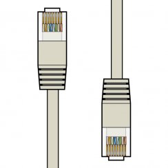 AV:link kabel U/UTP 1x RJ45 samec - 1x RJ45 samec, šedý, 1m