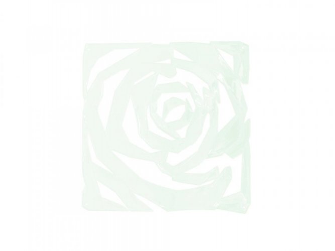 Paravan, vzor růže, čirá, 29 x 29 cm, 4x