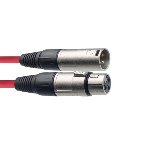 Stagg SMC3 CRD, kabel mikrofonní XLR/XLR, 3m, červený