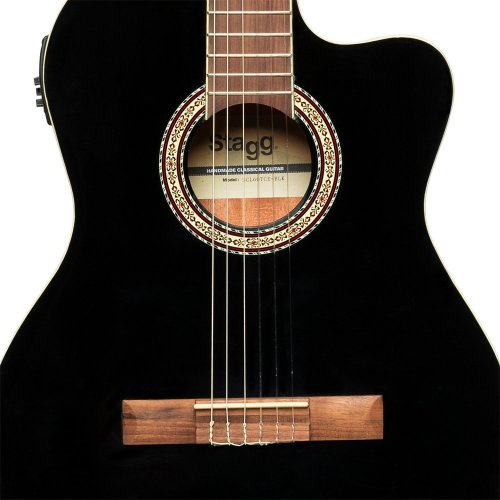 Stagg SCL60 TCE-BLK, elektroakustická klasická kytara 4/4, černá