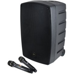 QTX PERFORMER-12, přenosný 12" PA systém, 2x dobíjecí UHF mikr., 200W