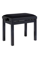 Stagg PB06G BKP VBK, stolička ke klavíru, černá lesklá, sametový sedák Stagg PB06G BKP VBK, stolička ke klavíru, černá lesklá, sametový sedák