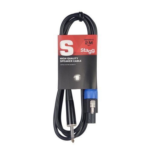 Stagg SSP2SP15, reproduktorový kabel Speakon/Jack, 2m