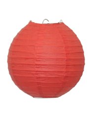 Lampion papírový 25 cm, červený