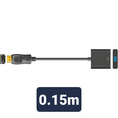 AV:link adaptérový kabel zástrčka DisplayPort – zásuvka VGA
