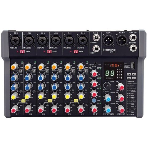 Citronic CMA-10, mixážní pult s DSP FX a BT/USB
