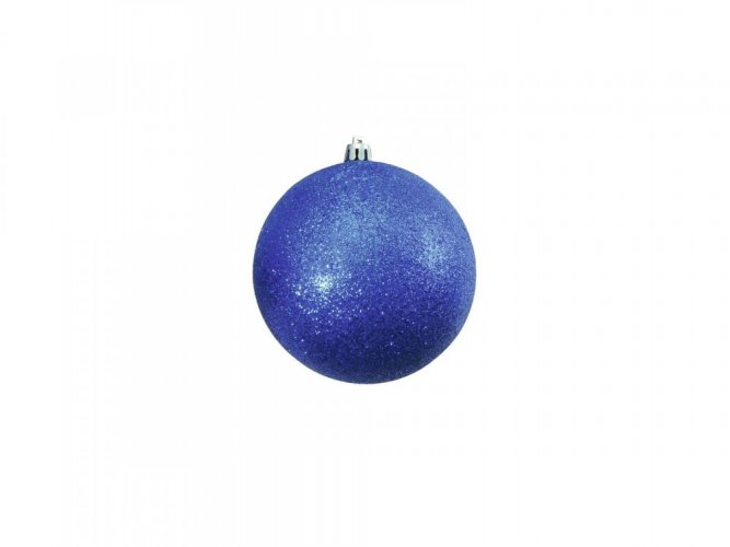 Vánoční dekorační ozdoby, 10 cm, modré se třpytkami, 4 ks