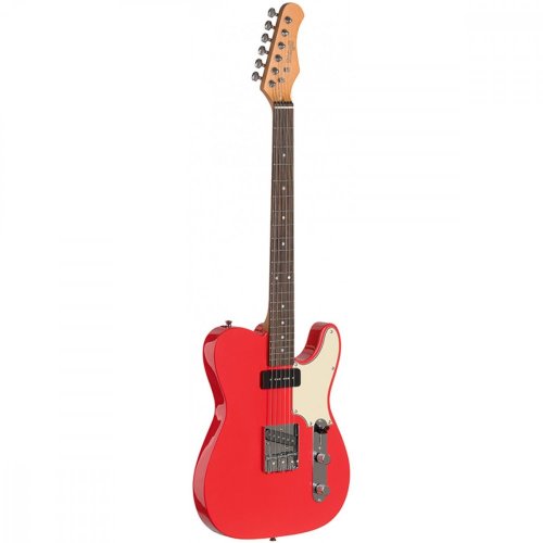 Stagg SET-CST FRD, elektrická kytara, červená