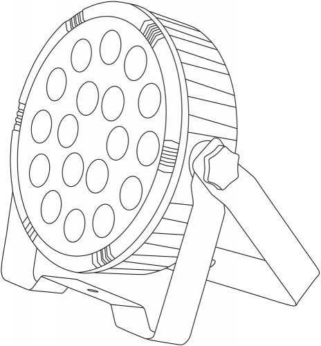 QTX PAR100 Výkonný PAR 3v1, 18x 1,5W RGB LED