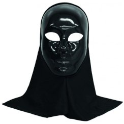 Halloween maska s kapucí, černá
