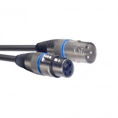 Stagg SMC1 BL, mikrofonní kabel XLR/XLR, 1m, modré kroužky