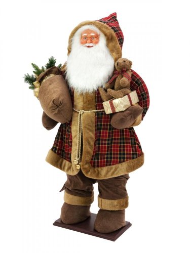 Santa nafukovací, s bílými vousy, 160 cm