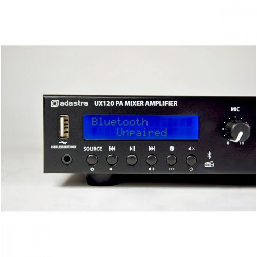 Adastra UX120, 100V mixážní zesilovač, 120W, BT/MP3/ DAB+/FM