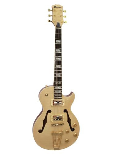 Dimavery LP-600, semiakustická kytara, přírodní