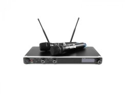 Omnitronic UHF-302, 2-kanálový bezdrátový mikrofonní set 823-832 MHz / 863-865 MHz